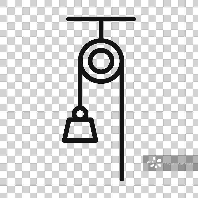 填充样式的滑轮图标标记图片素材