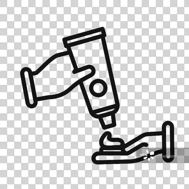 奶油挤压软管图标填充样式图片素材