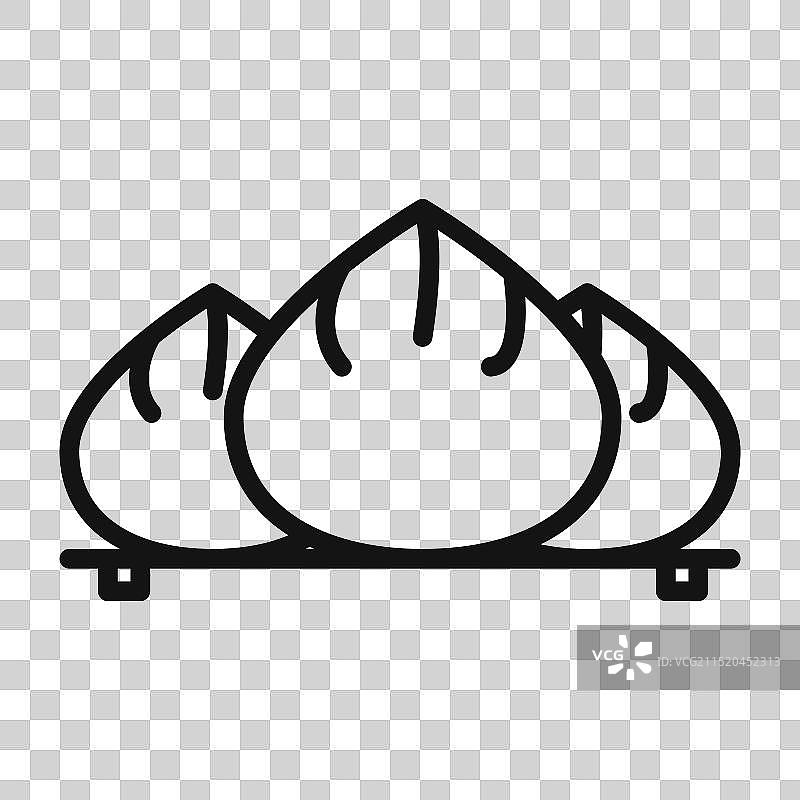 扁平风格馄饨图标图片素材