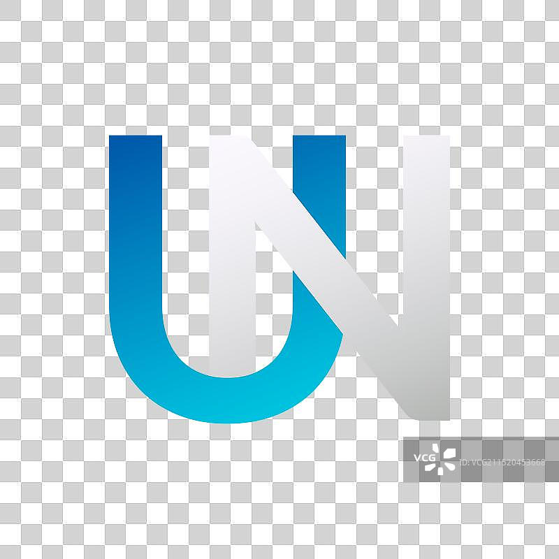 抽象UN字母Logo设计模板图片素材