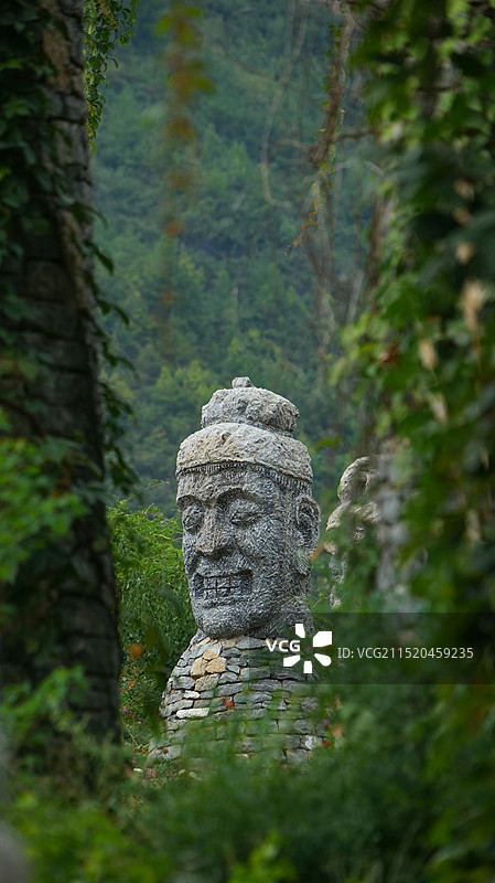 傩面古建筑像图片素材