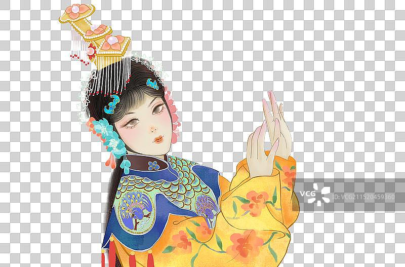 虞姬京剧人物元素图片素材