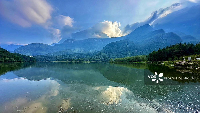 湖光山色图片素材