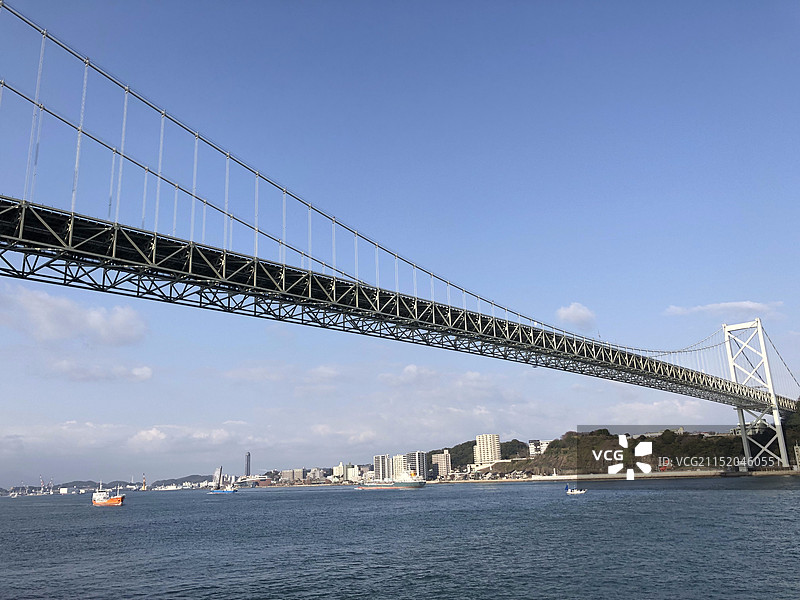 链接福冈县与山口县关门桥图片素材