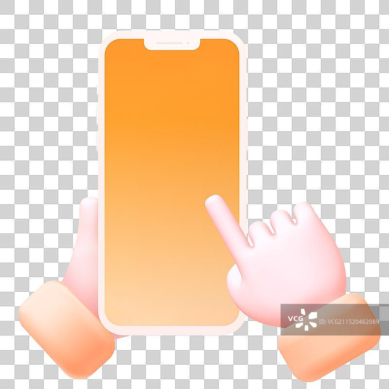 3D渐变空白手机图片素材