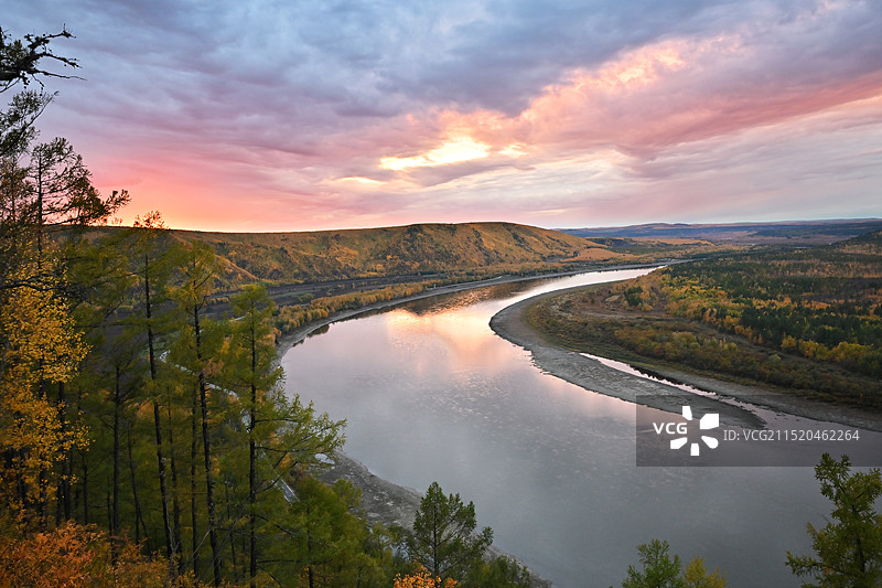 秋日红霞飞图片素材