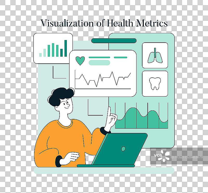 养生监测扁平设计图片素材