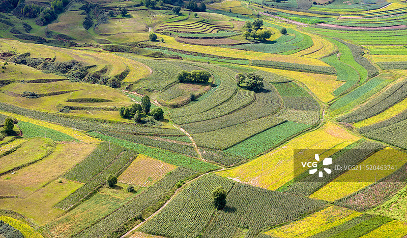 山西省岚县秀美田园风光图片素材