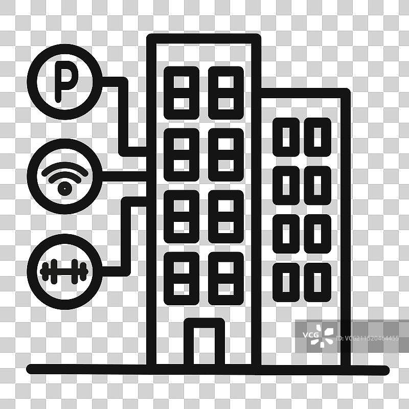 建筑设施标志填充样式图片素材