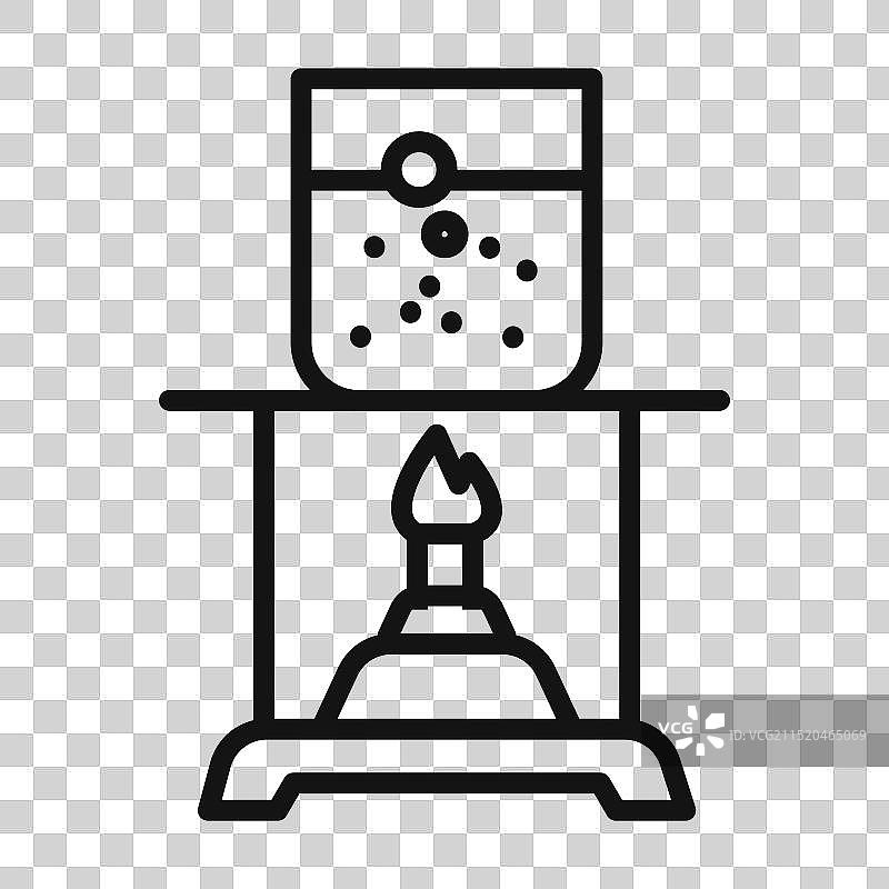 化学液体煮沸符号填充标志图片素材