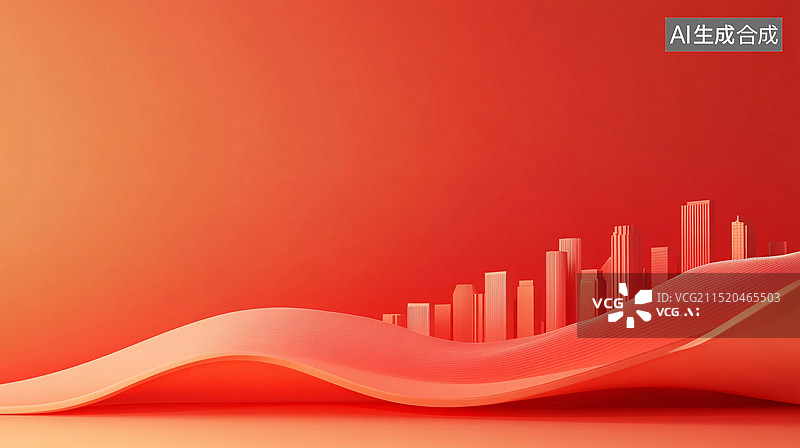 【AI数字艺术】建军节建党节红色古代建筑国庆节商务背景图片素材