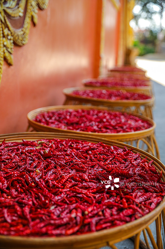 晒干辣椒图片素材