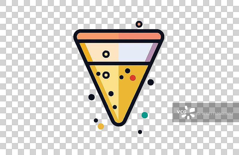 白色背景上的彩色滤镜图标图片素材