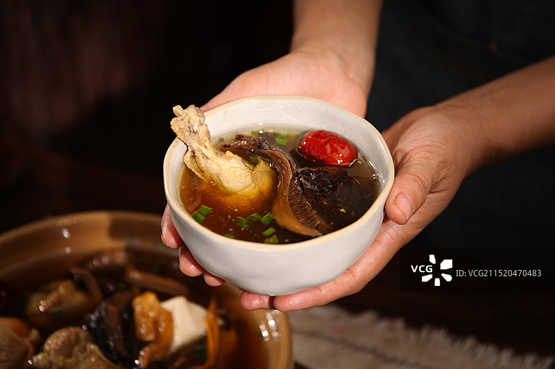 黑虎掌菌汤图片素材