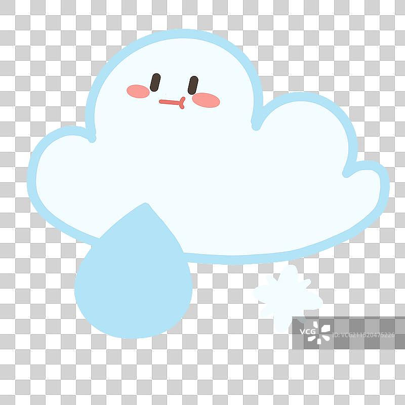 天气元素-雨夹雪图片素材