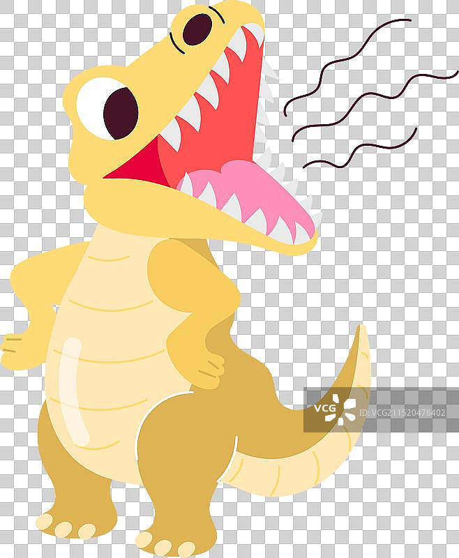 中生代野兽rgba扁平风格贴纸图片素材