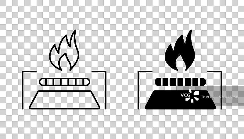 燃气轮廓图标合集图片素材