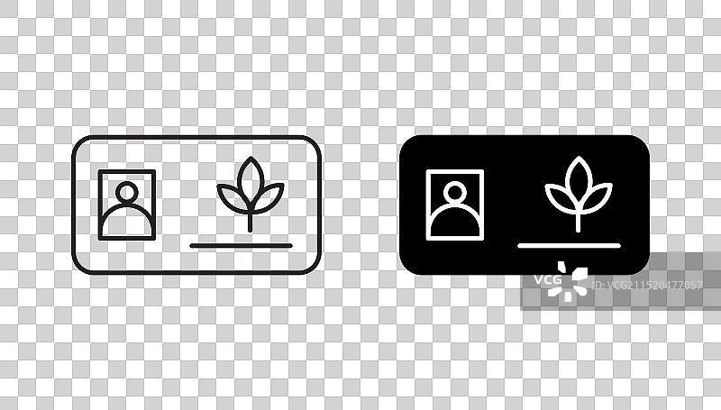医用大麻卡轮廓图标合集图片素材