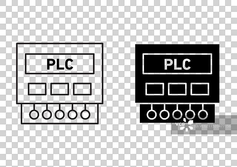PLC轮廓图标合集或PLC细线图片素材