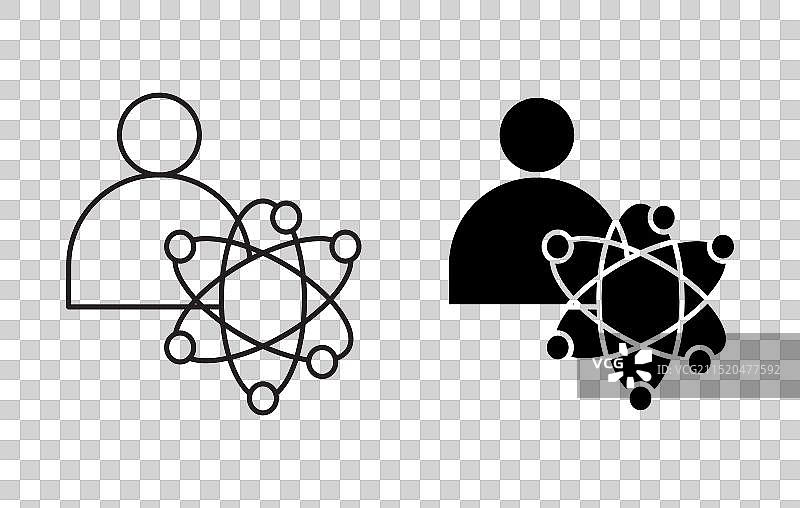 大数据科学家轮廓图标合集图片素材