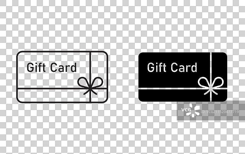 Web应用程序的礼品卡图标标记设置符号图片素材