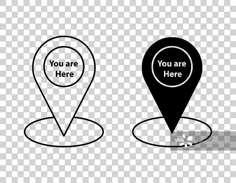 你在这里图标图片素材