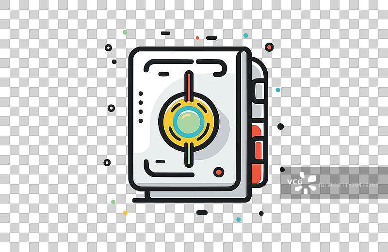 来自硬件概念的HDMI线缆图标矢量图。HDMI线缆可编辑笔画的细线图示。用于web和移动应用程序、logo、印刷媒体的HDMI线缆线性标志。图片素材