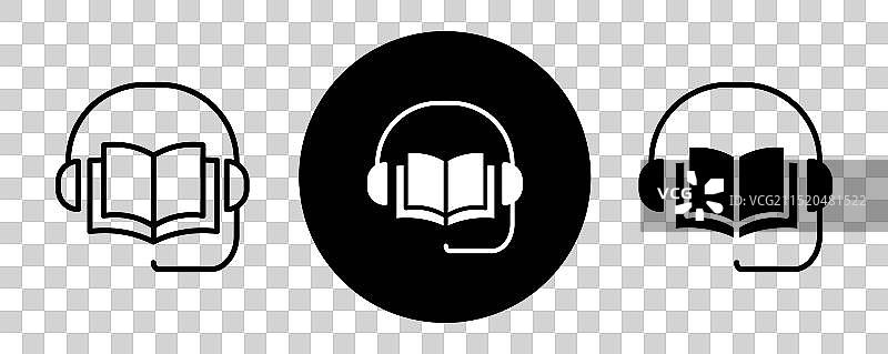 有声书线稿图标合集图片素材