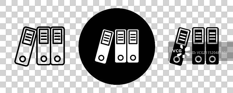 活页夹轮廓图标合集或套装图片素材