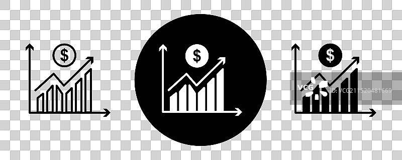 商业与金融轮廓图标合集图片素材