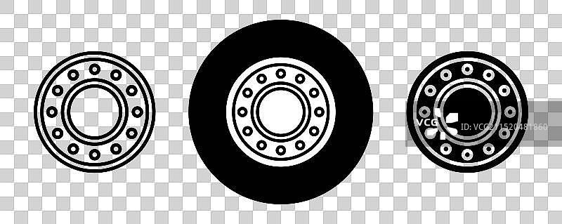 汽车轮廓图标集合图片素材