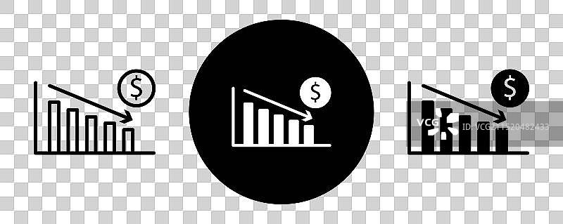 经济危机图标合集图片素材