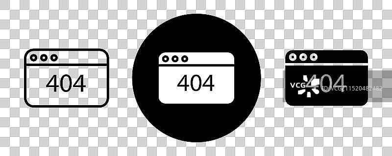 404错误页面轮廓图标集合图片素材