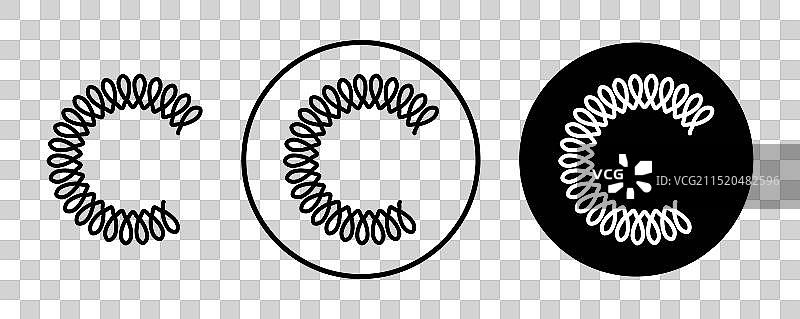 灵活弹簧轮廓图标合集图片素材