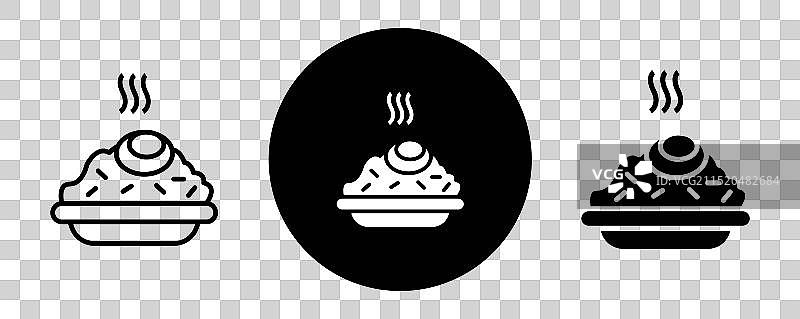 炒饭线稿图标合集图片素材