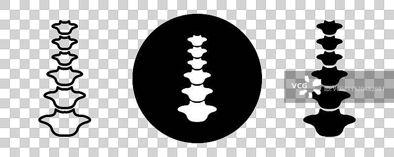 人类脊柱轮廓图标合集图片素材