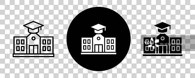 学院轮廓图标合集图片素材