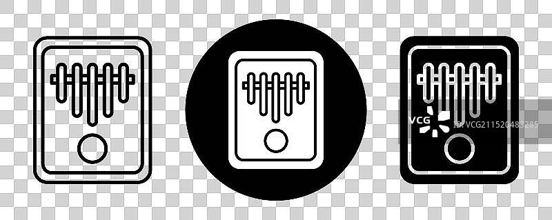 卡林巴琴轮廓图标合集图片素材