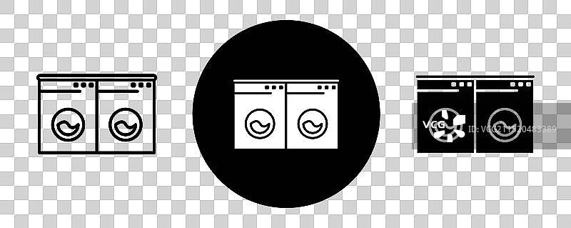 洗衣区轮廓图标合集或套装图片素材