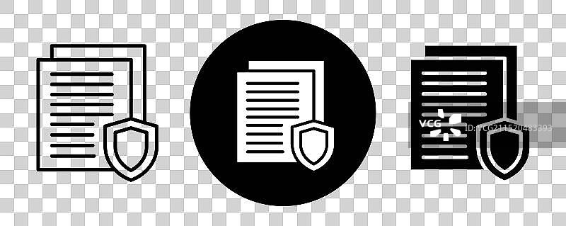 法律保护轮廓图标合集图片素材