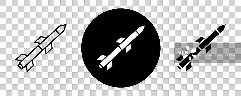 导弹轮廓图标合集图片素材