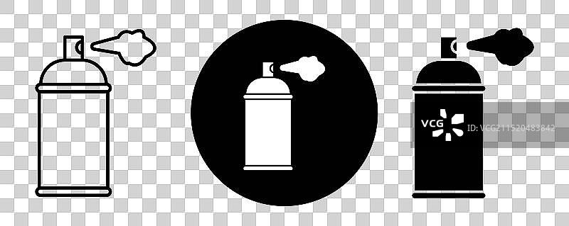 喷漆罐线性艺术图标图片素材