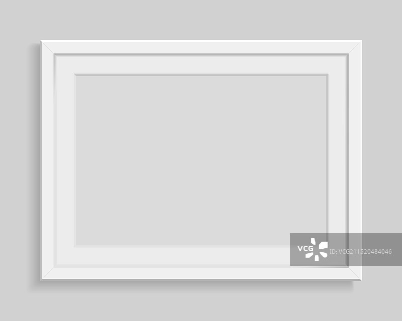 逼真的空白白色相框图片素材