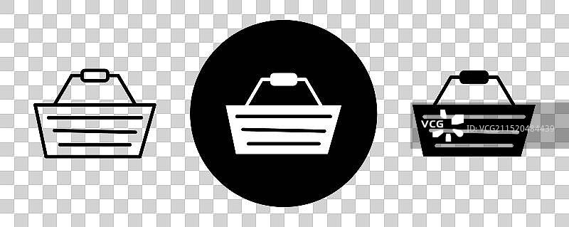 购物篮轮廓图标合集图片素材