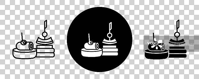 西班牙小吃轮廓图标合集图片素材