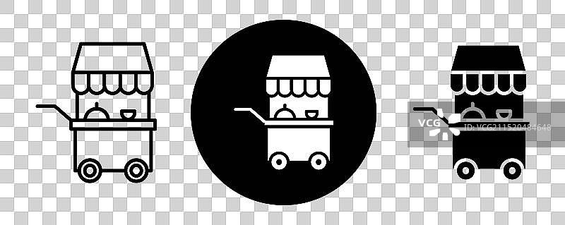 摊位轮廓图标合集或套装图片素材