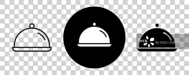 食物托盘线框图标合集图片素材