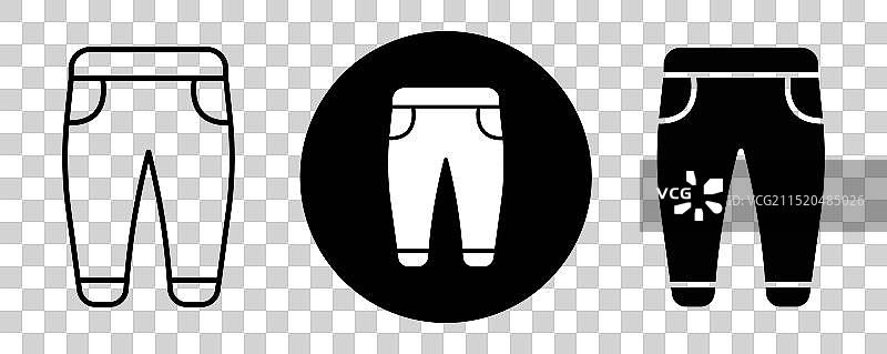 瑜伽裤轮廓图标系列图片素材