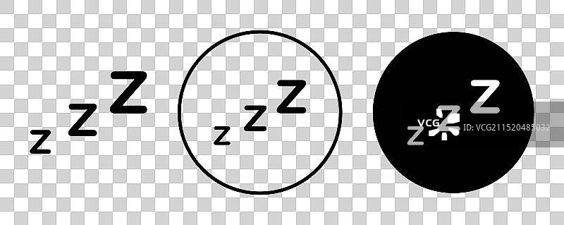 ZZZ轮廓图标集合图片素材