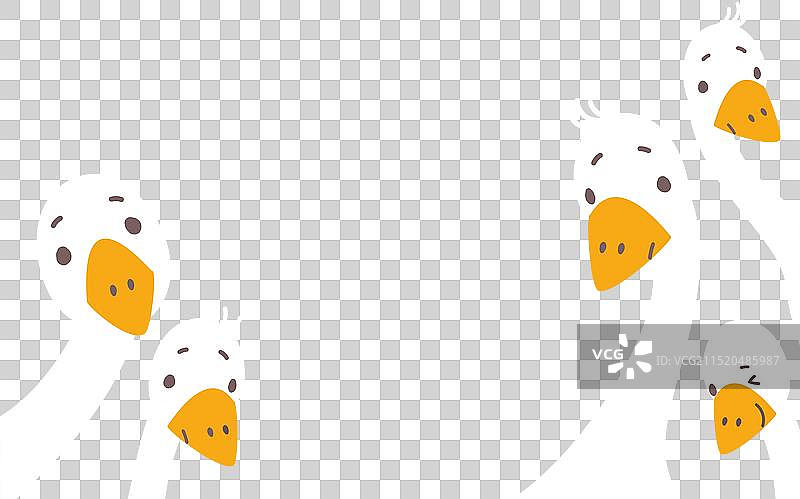 好奇的卡通鹅背景图片素材